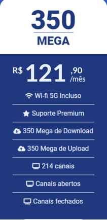 Plano 350 Mb, R$ 119,90